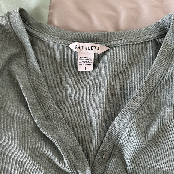 Athleta size S Henley ribbed top - Picture 5 of 6
